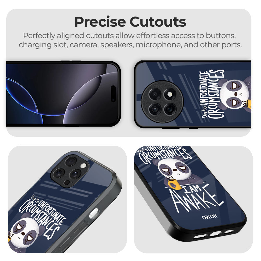 Struggling Panda Glass Case