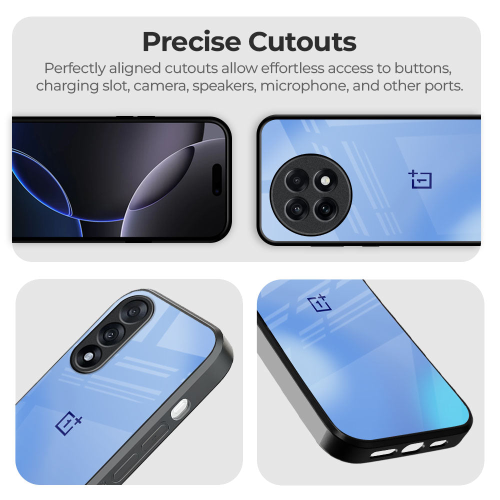 Vibrant Blue Texture Glass Case