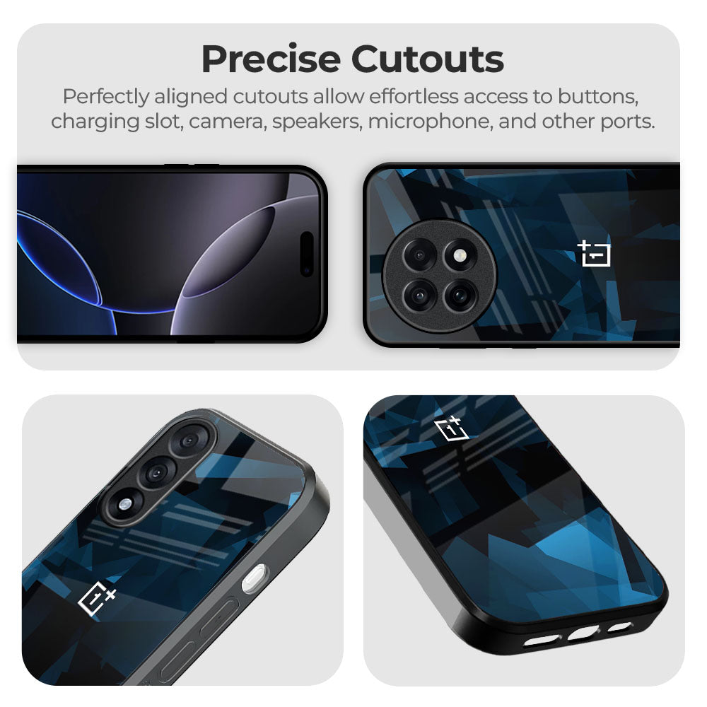 Polygonal Blue Box Glass Case