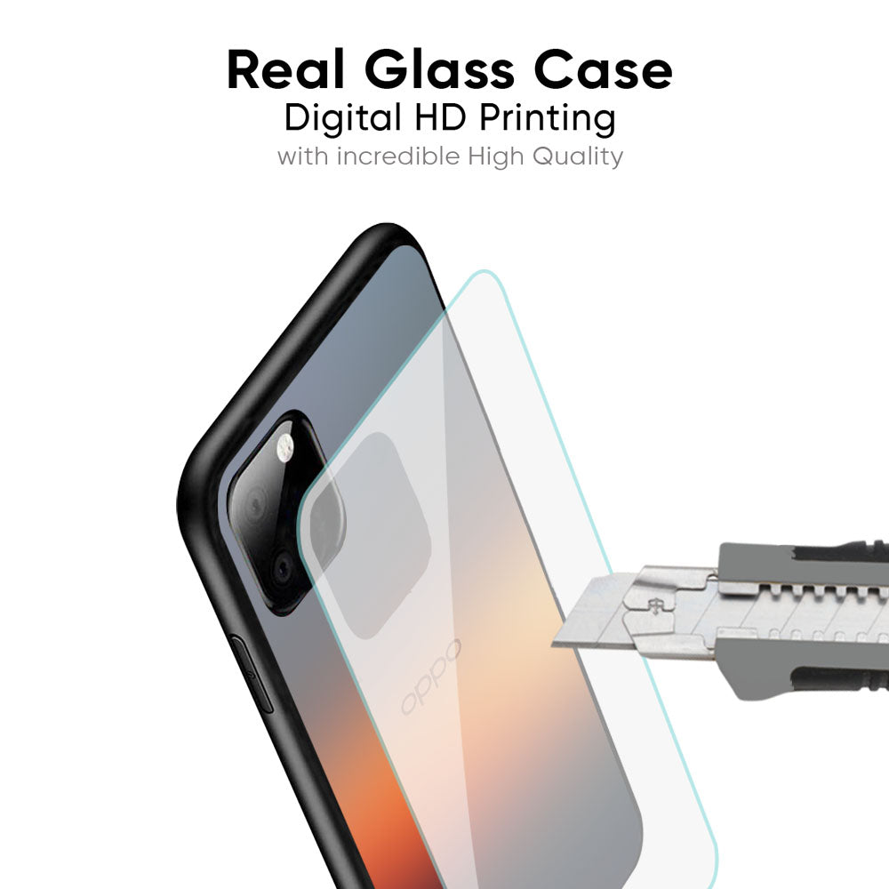 Aesthetic Orange Glass Case for Oppo K13 Turbo Pro 5G