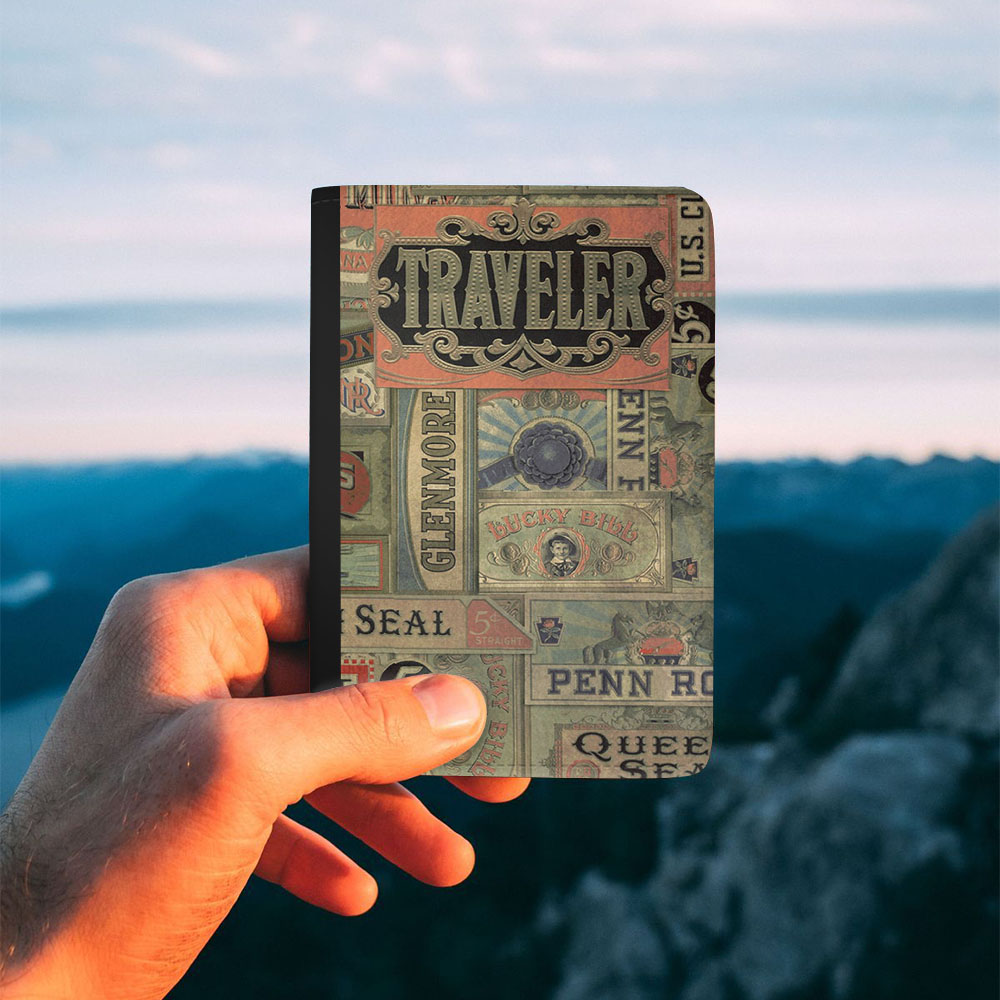 Retro Traveler Passport Cover