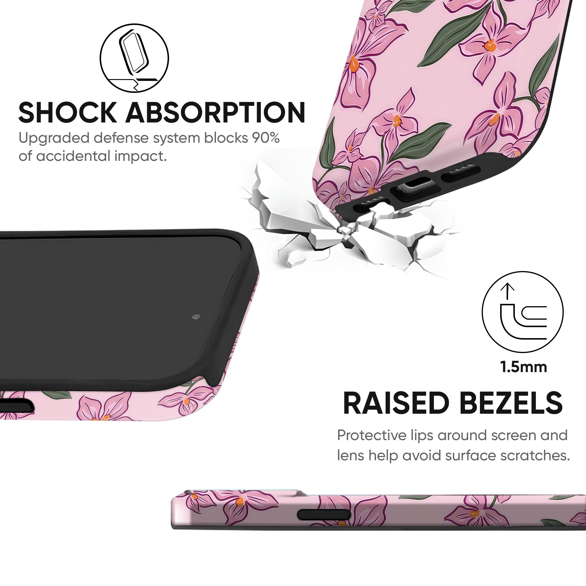 Pink Lily Floral Tough Case