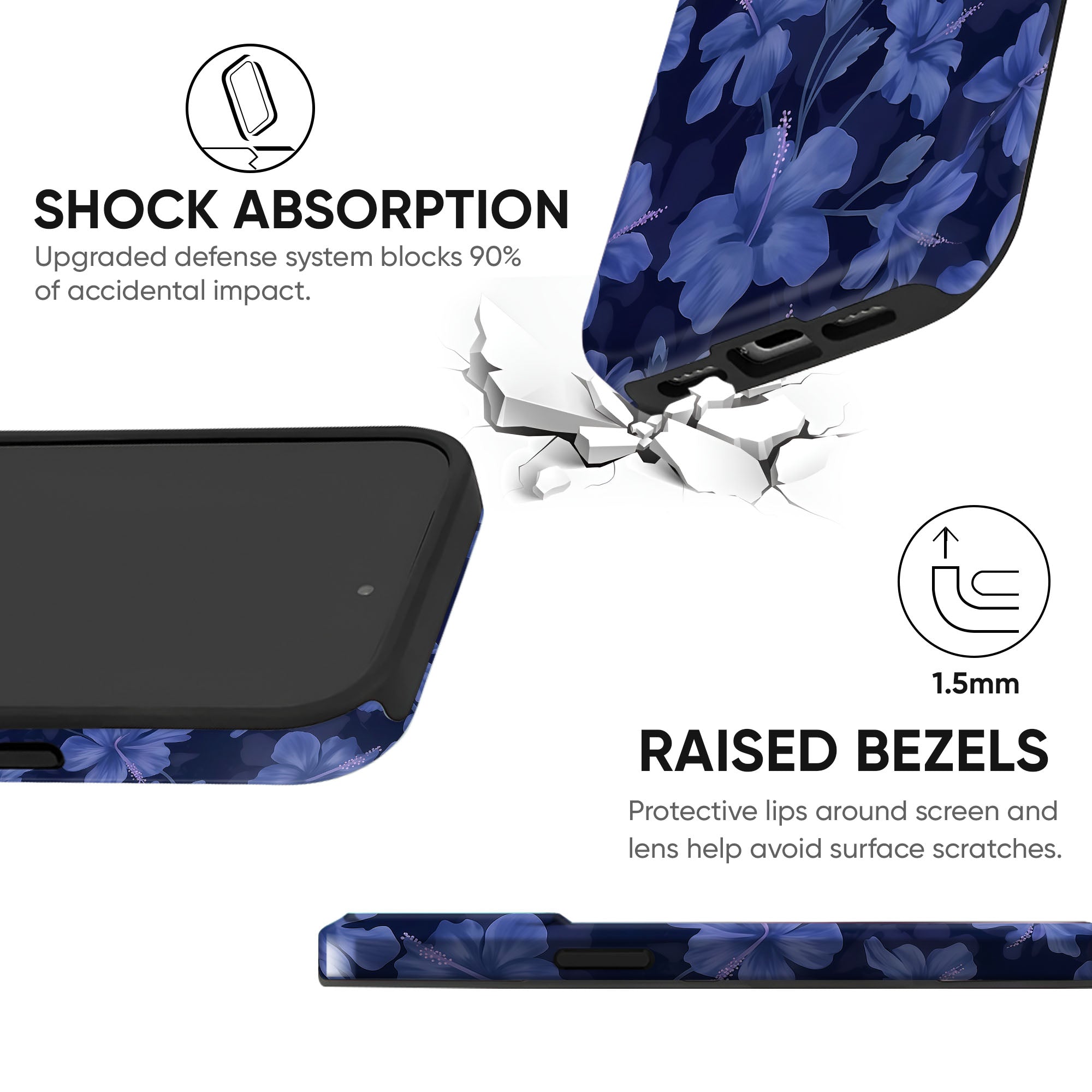 Midnight Hibiscus Tough Case