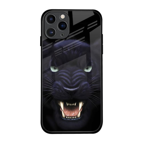 Angry Black Leopard iPhone 11 Pro Glass Back Cover Online