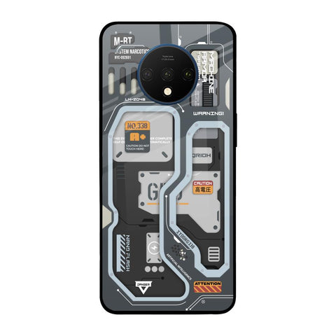 Retro Futuristic OnePlus 7T Glass Back Cover Online