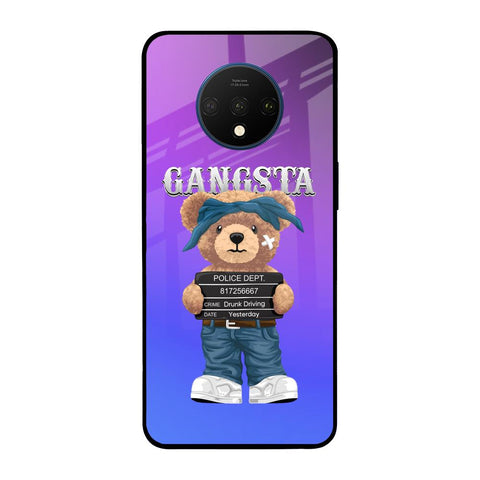 Gangsta Bear OnePlus 7T Glass Back Cover Online