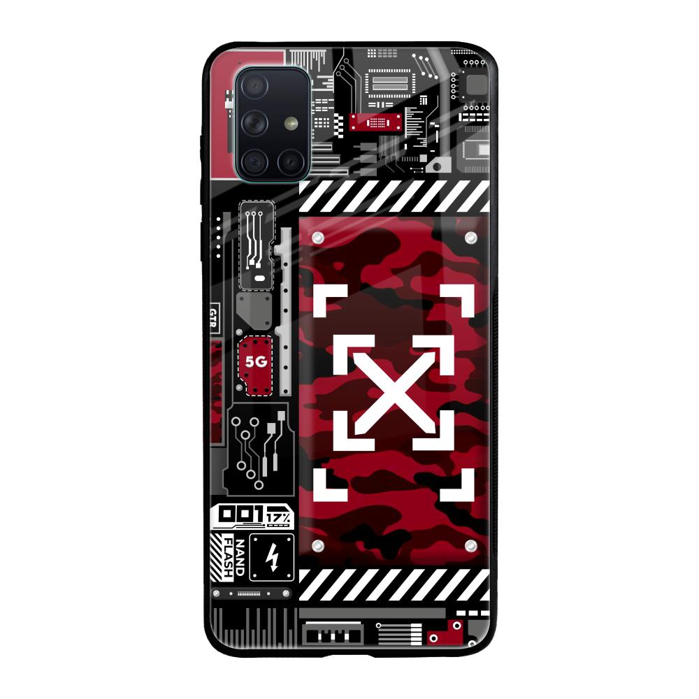 Technology Art Samsung Galaxy A71 Glass Back Cover Online