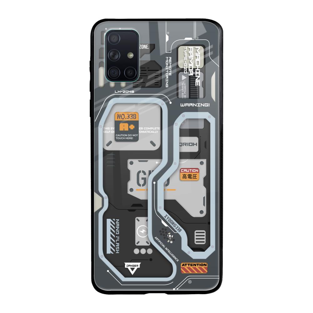 Retro Futuristic Samsung Galaxy A71 Glass Back Cover Online