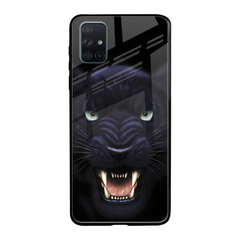 Angry Black Leopard Samsung Galaxy A71 Glass Back Cover Online