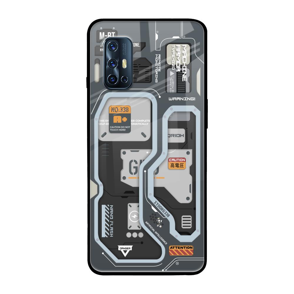 Retro Futuristic Vivo V17 Glass Back Cover Online