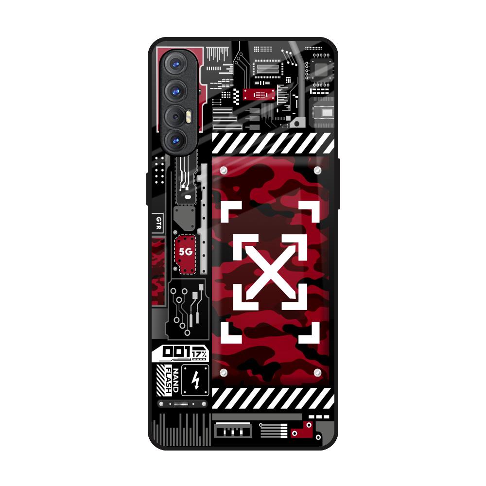 Technology Art Oppo Reno 3 Pro Glass Back Cover Online