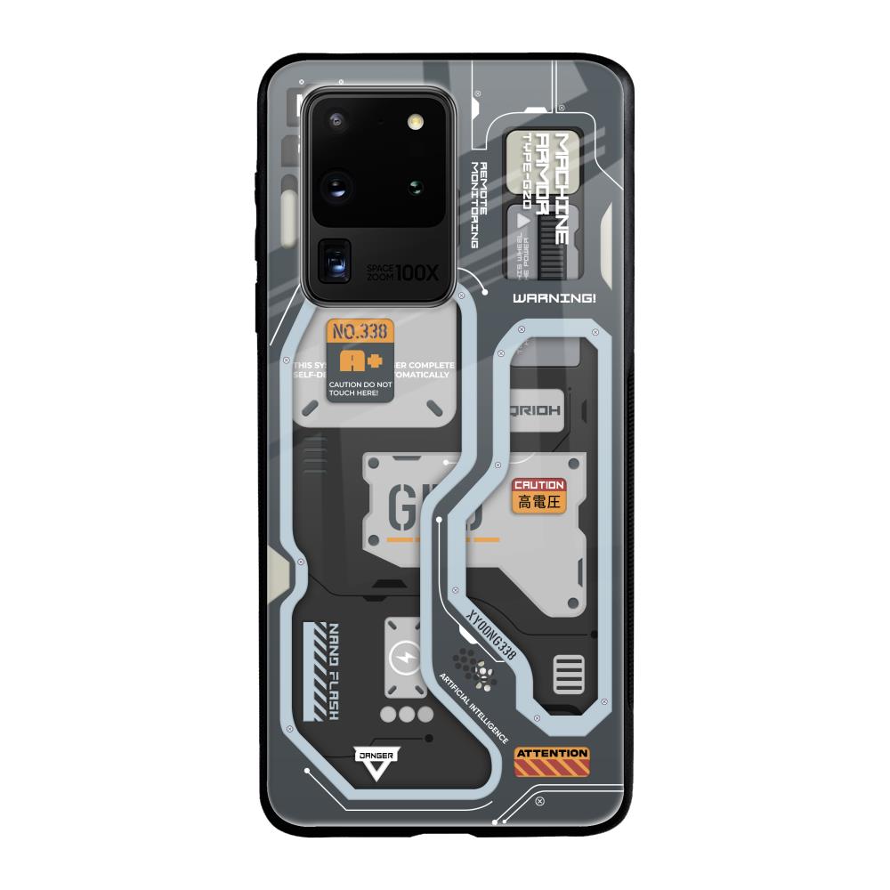 Retro Futuristic Samsung Galaxy S20 Ultra Glass Back Cover Online