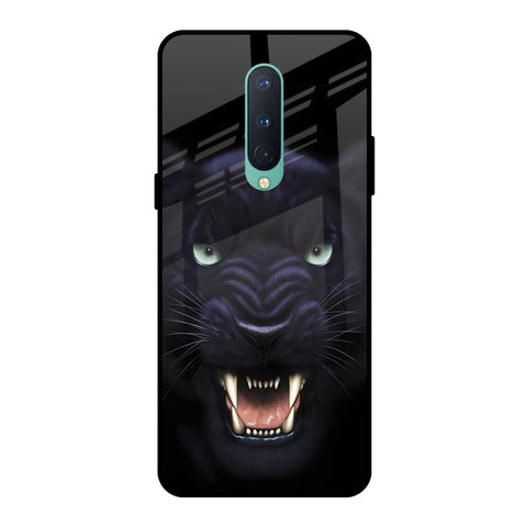 Angry Black Leopard OnePlus 8 Glass Back Cover Online