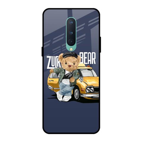 Adventurous Bear OnePlus 8 Glass Back Cover Online
