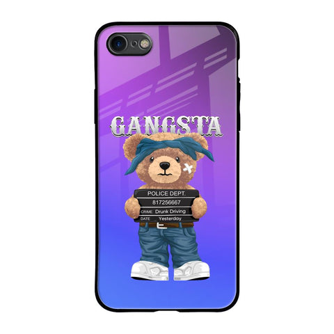 Gangsta Bear iPhone SE 2020 Glass Back Cover Online
