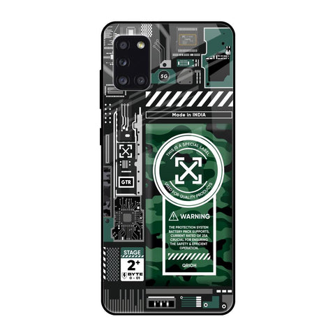Green Camo Circuit Samsung Galaxy A31 Glass Back Cover Online