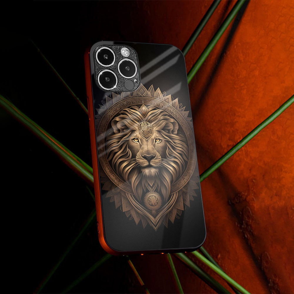 Ancient Lion Glass Case