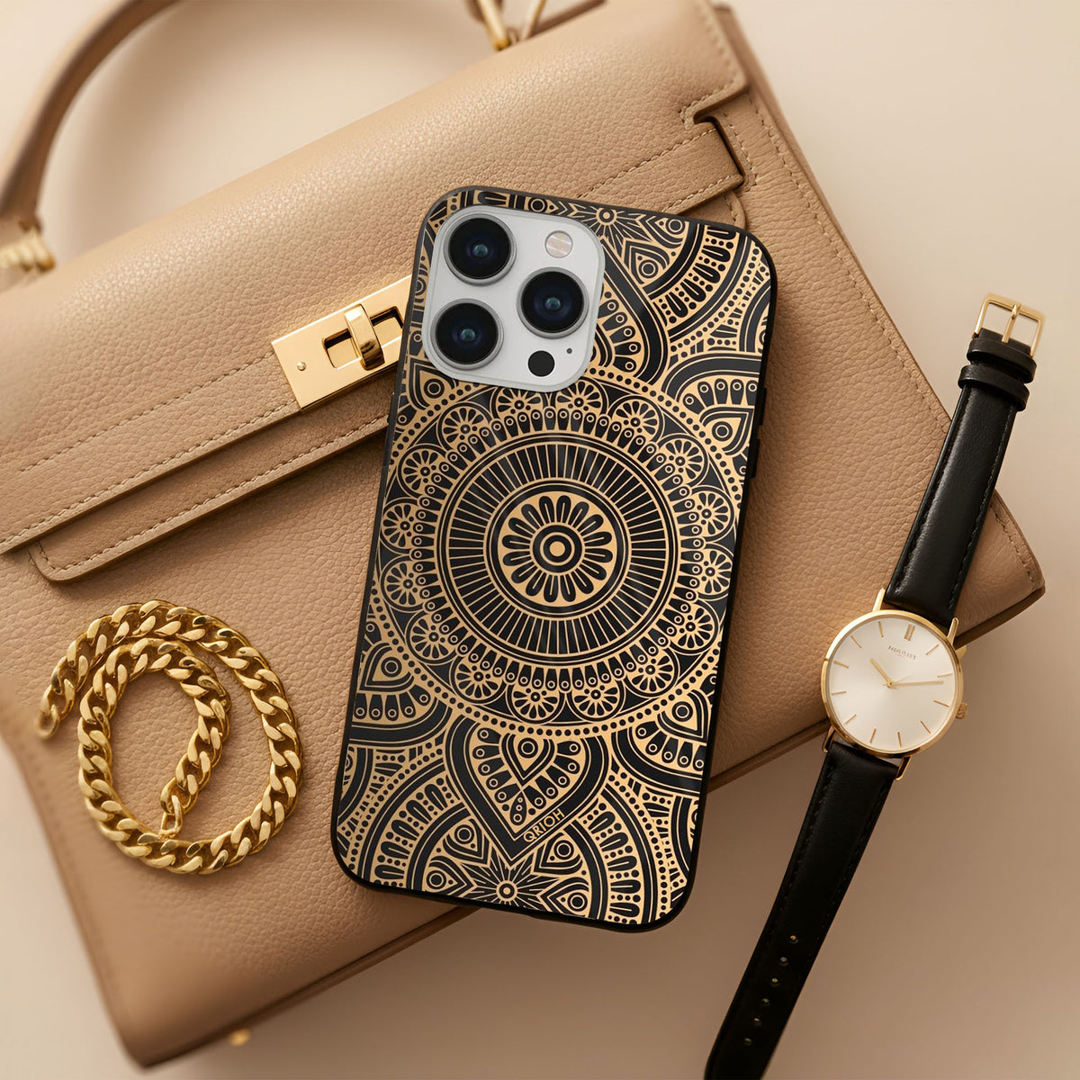 Luxury Mandala Glass Case