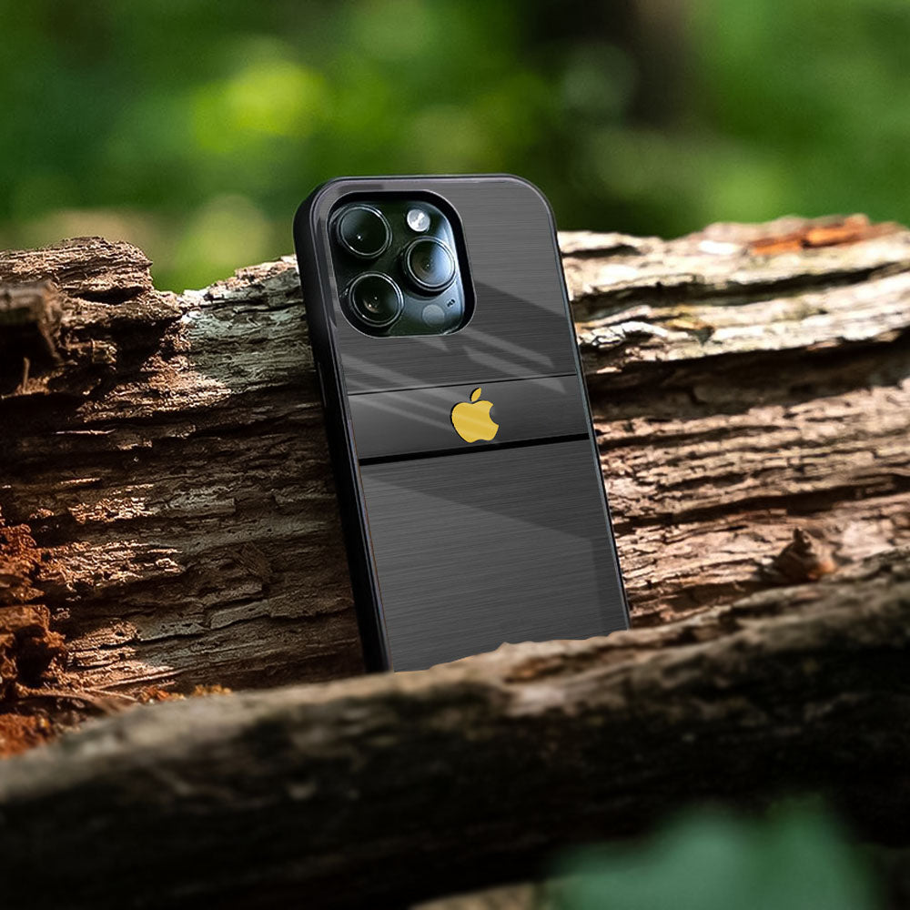 Grey Metallic Glass Case