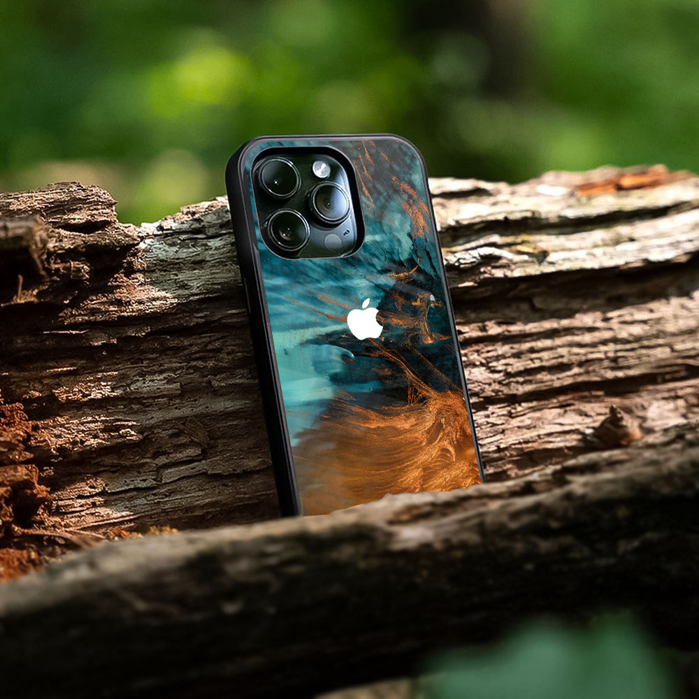 Golden Splash Glass Case