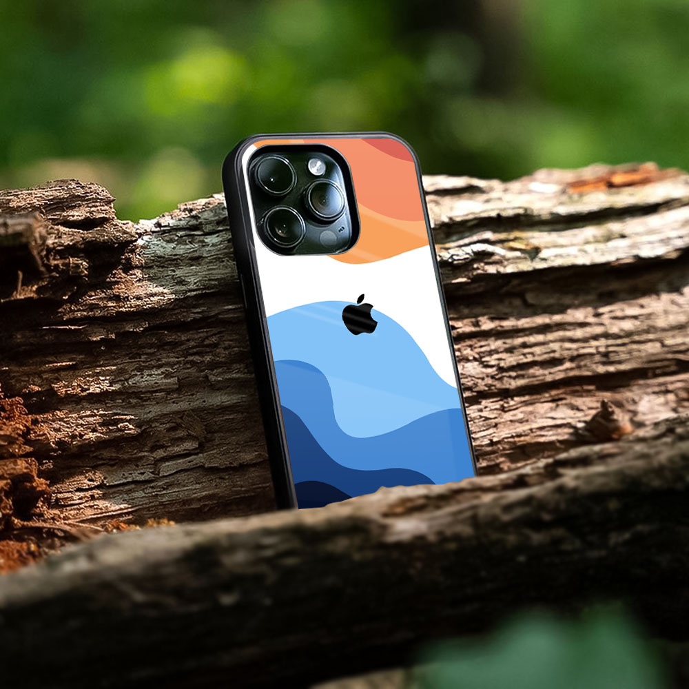 Wavy Color Pattern Glass Case