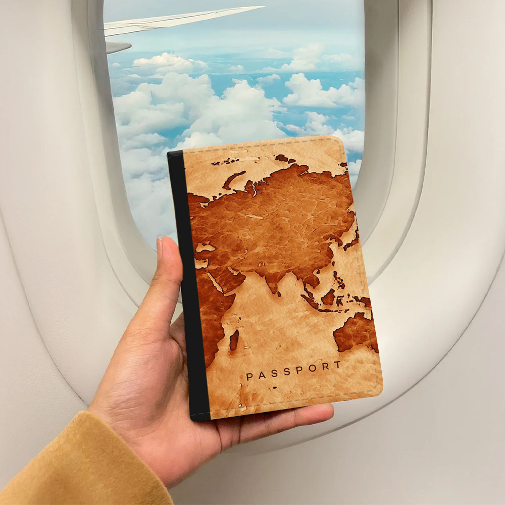 Retro World Passport Cover