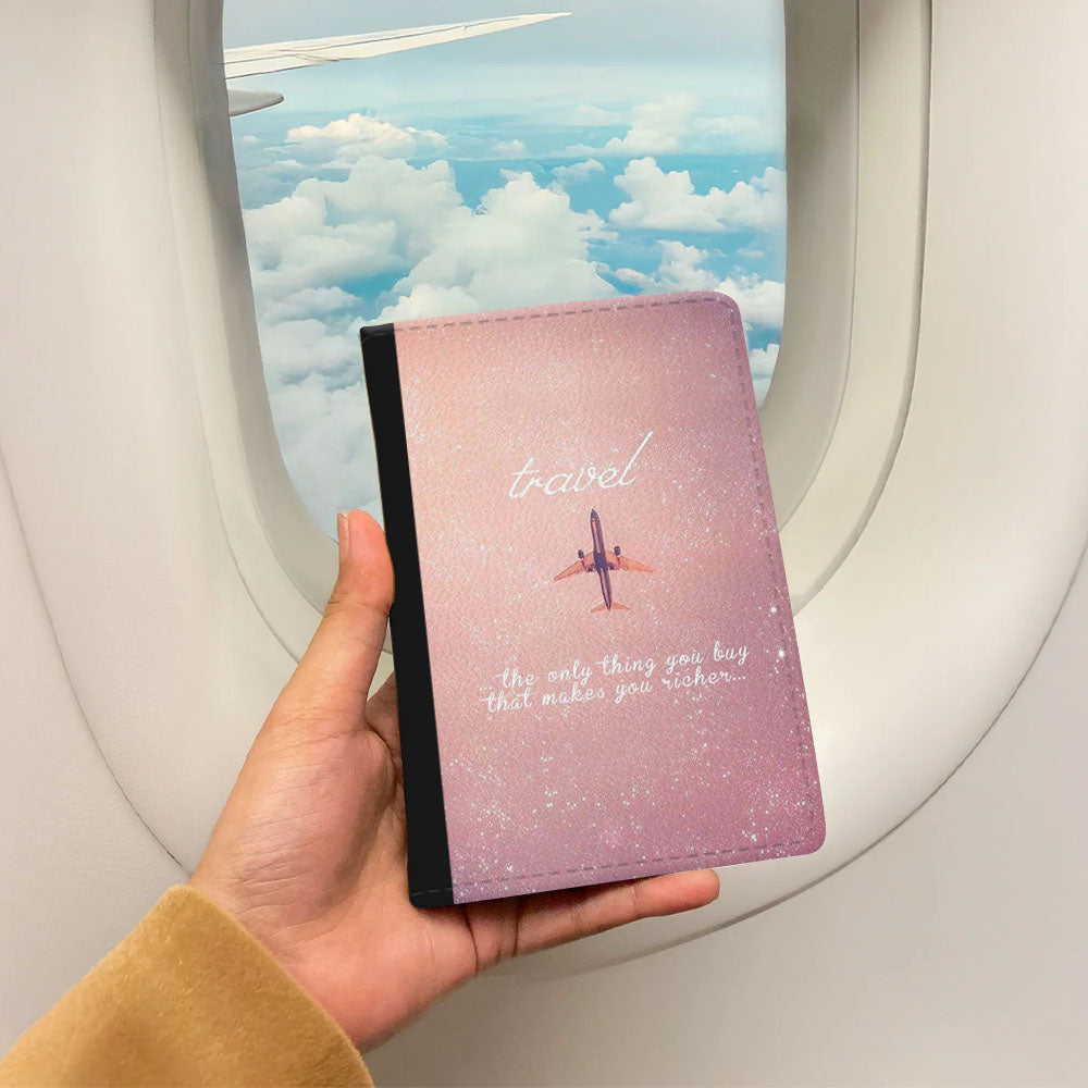 Travel Makes You Rich Passport Cover