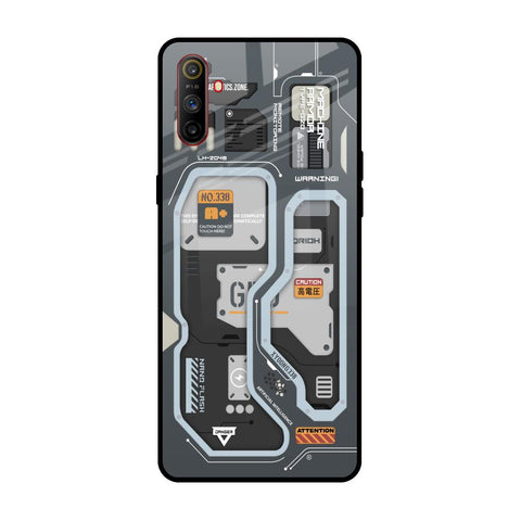 Retro Futuristic Realme C3 Glass Back Cover Online