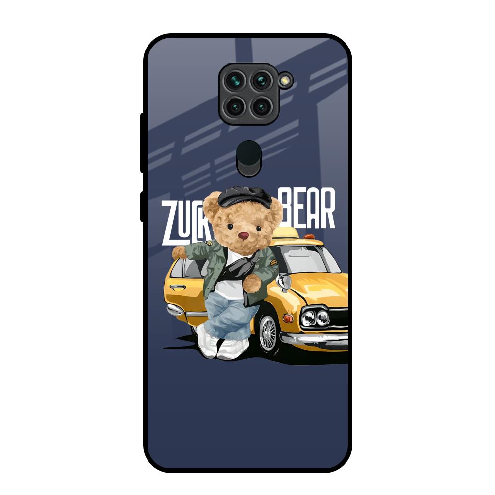 Adventurous Bear Redmi Note 9 Glass Back Cover Online