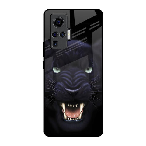 Angry Black Leopard Vivo X50 Pro Glass Back Cover Online