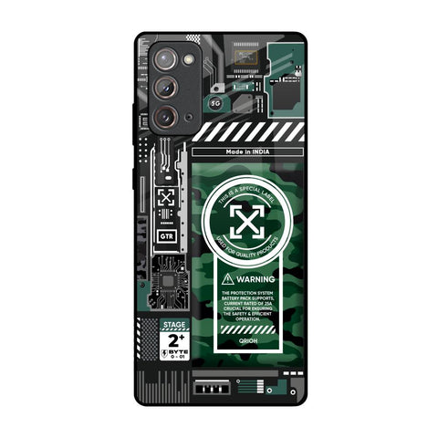 Green Camo Circuit Samsung Galaxy Note 20 Glass Back Cover Online