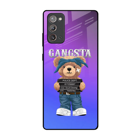 Gangsta Bear Samsung Galaxy Note 20 Glass Back Cover Online