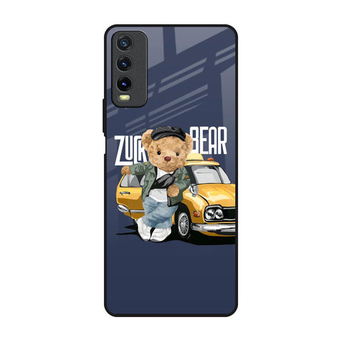 Adventurous Bear Vivo Y20 Glass Back Cover Online