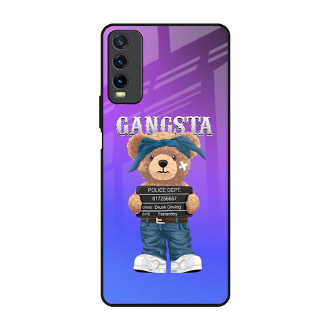 Gangsta Bear Vivo Y20 Glass Back Cover Online