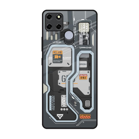 Retro Futuristic Realme C12 Glass Back Cover Online