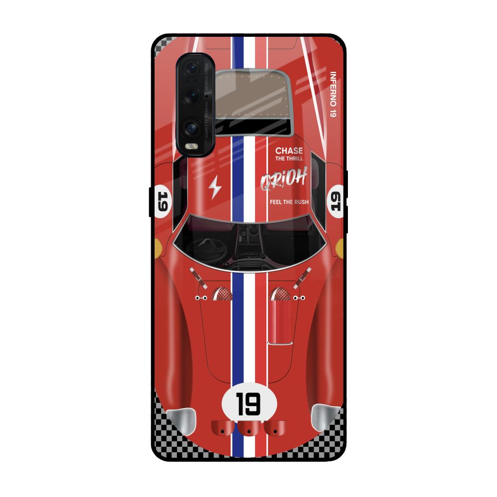 Racing Vintage Oppo Find X2 Glass Back Cover Online