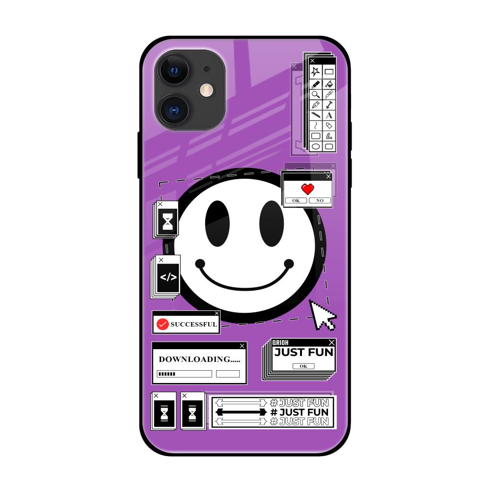 Code with Smile iPhone 12 Glass Back Cover Online