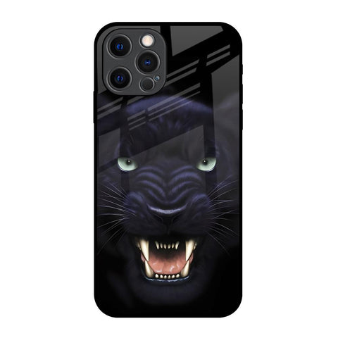 Angry Black Leopard iPhone 12 Pro Glass Back Cover Online