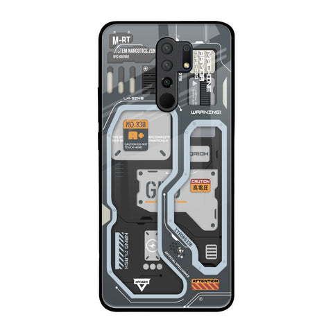 Retro Futuristic Poco M2 Glass Back Cover Online