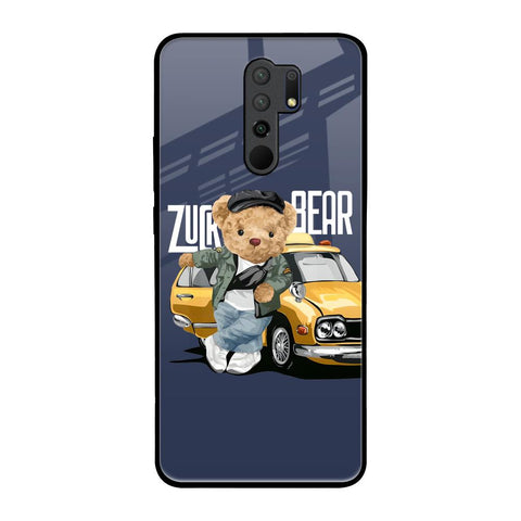Adventurous Bear Poco M2 Glass Back Cover Online