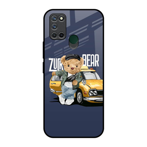 Adventurous Bear Realme 7i Glass Back Cover Online