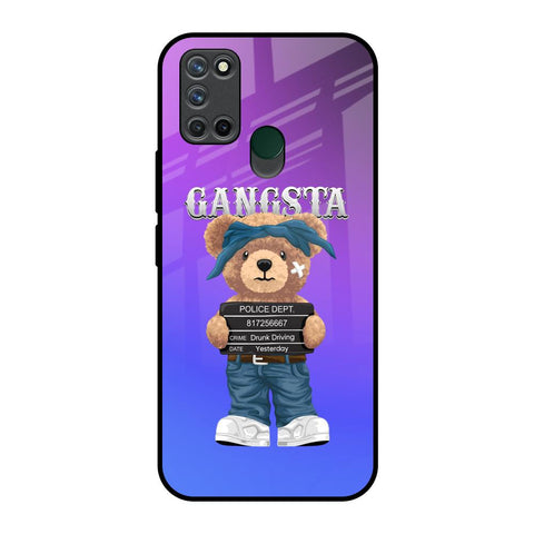 Gangsta Bear Realme 7i Glass Back Cover Online