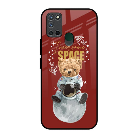 Astronaut Bear Realme 7i Glass Back Cover Online