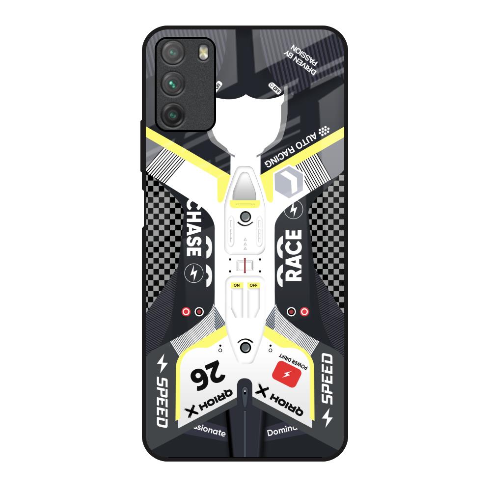 Car Enthusiast Poco M3 Glass Back Cover Online