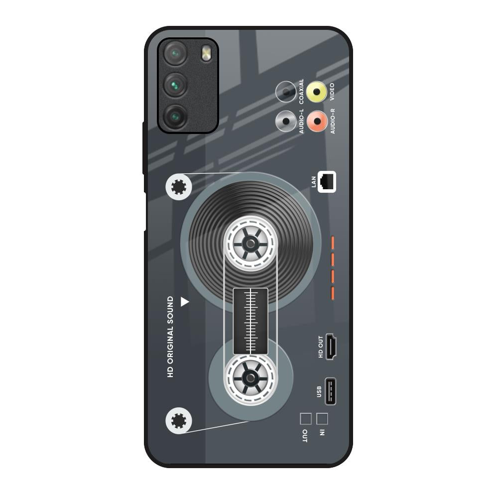 Retro Recorder Poco M3 Glass Back Cover Online