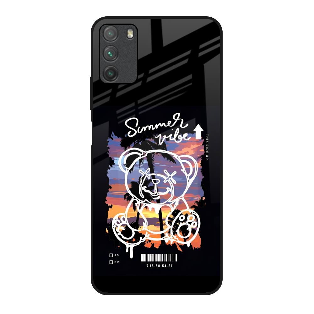 Summer Vibe Poco M3 Glass Back Cover Online