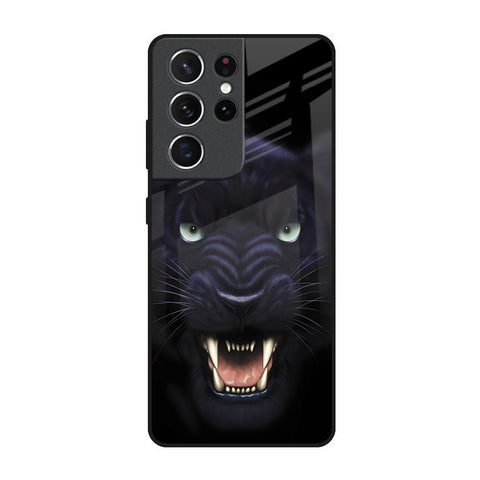 Angry Black Leopard Samsung Galaxy S21 Ultra Glass Back Cover Online