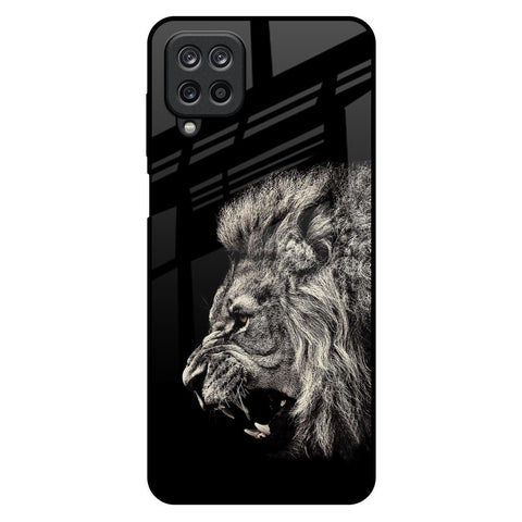 Brave Lion Samsung Galaxy M12 Glass Back Cover Online