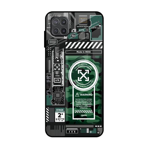 Green Camo Circuit Samsung Galaxy M12 Glass Back Cover Online