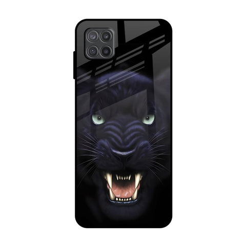 Angry Black Leopard Samsung Galaxy M12 Glass Back Cover Online
